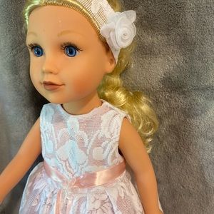 2 beautiful, one of a kind handmade dolls dresses to fit American Girl dolls.